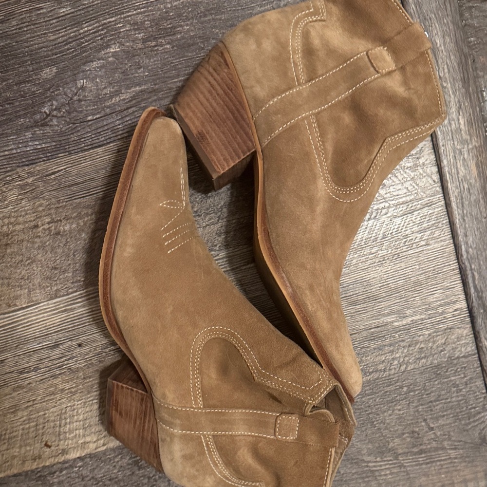 Tan Suede Ankle Boots dolce vita